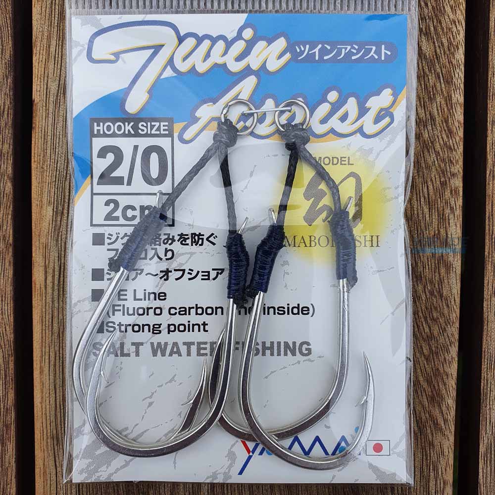 Hameçons Doubles Assistés Pour Jigging Lent - Taille 2/0 Et 3/0 - Luminescent, Wide Gap