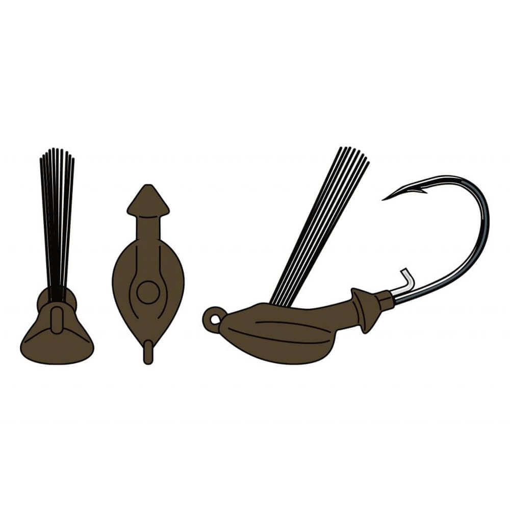 Deps Flat Back Jig Rubber 3/8 Oz - Coloris 21 - Leurre De Pêche - Neuf