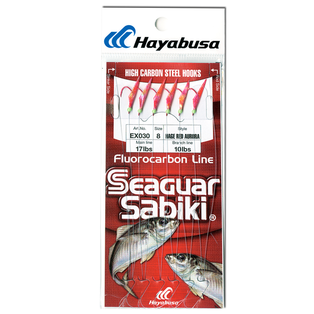 Hayabusa Sabiki EX030 – Hage Red Fish Skin – Aurora Finish