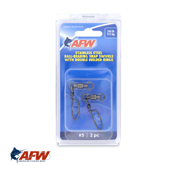 AFW Stainless Ball Bearing Snap Swivels 5